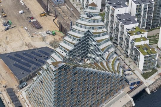 tetti verdi su edificio ad aarhus