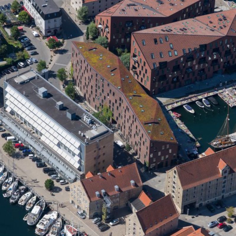 Det røde naturtag blender godt ind i det omkringliggende område